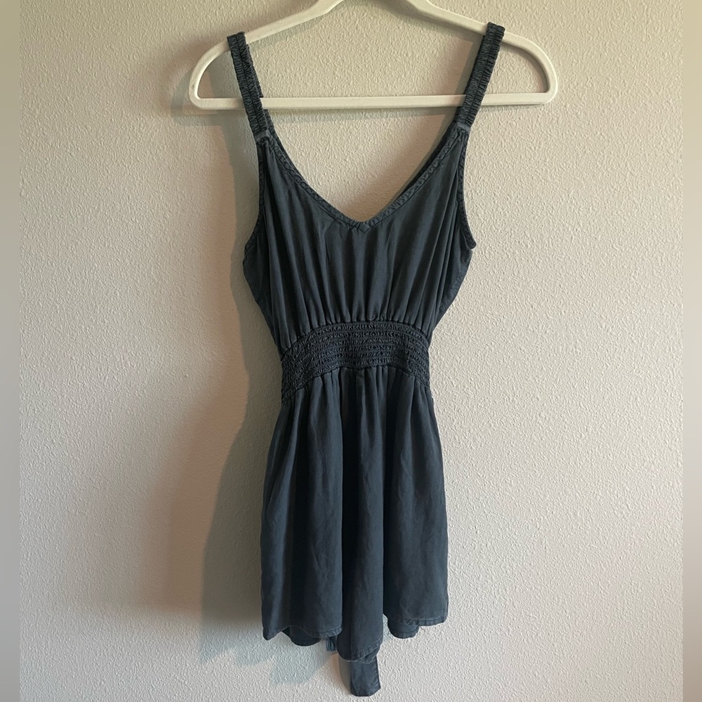 NWT Cloth & Stone Tie-Waist V-Neck Sleeveless Romper Women’s XS Twilight Grey - Picture 9 of 11